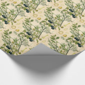 Papier Cadeau Antique Blackthorn Botanique Imprimé Fleur Berry (Coin)