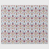 Papier Cadeau Antique coloré Indien Floral Motif Motif (Plat)