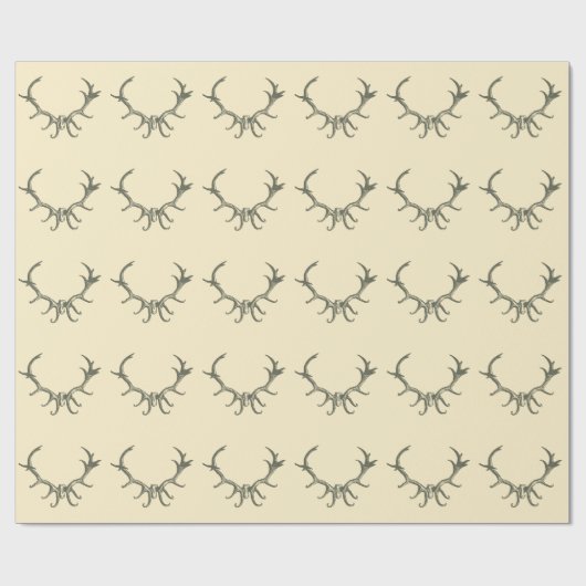 Papier Cadeau Antique Deer Antler (Plat)