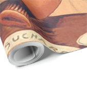 Papier Cadeau Antique française au chocolat (Coin rond)