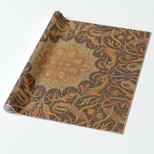 Papier Cadeau Antique Indien Motif des deux