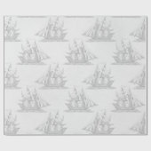 Papier Cadeau Antique Nautique (Plat)