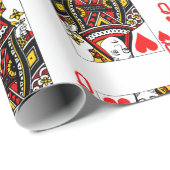 Papier Cadeau Antique Reine des Coeurs (Coin rond)