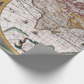 Papier Cadeau Antique vieille carte inspirée (12) (Coin)