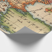 Papier Cadeau Antique vieille carte inspirée (2) (Coin)