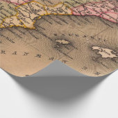 Papier Cadeau Antique vieille carte inspirée (5) (Coin)