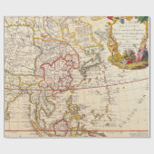 Papier Cadeau Antique vieille carte inspirée (6) (Plat)