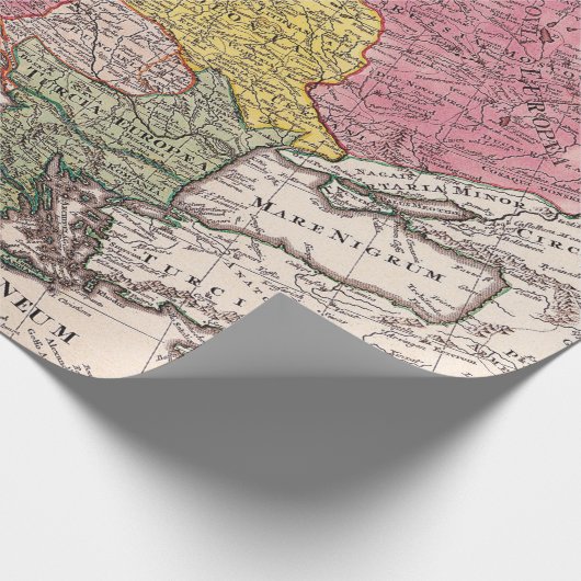 Papier Cadeau Antique vieille carte inspirée (9) (Coin)