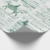 Papier Cadeau Antique Vintage Ephemera Lady Équestre annonces (Coin)