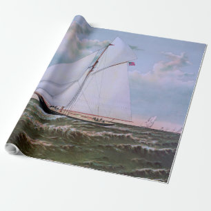 Papier Cadeau Antique voilier Slot Yacht Voilier Ocean