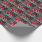 Papier Cadeau Antique voiture de pompier de Noël (Coin)