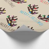 Papier Cadeau Antlers de rennes de fête, Papier d'enveloppement  (Coin)
