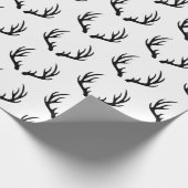 Papier Cadeau Antlers rustiques de cerfs noirs (Coin)