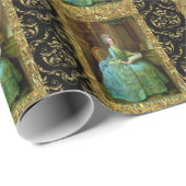 Papier Cadeau Antoinette Élégance horizontale (Coin rond)