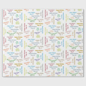 Papier Cadeau Août, 18 Anniversaire Cadeau Papier (Plat)