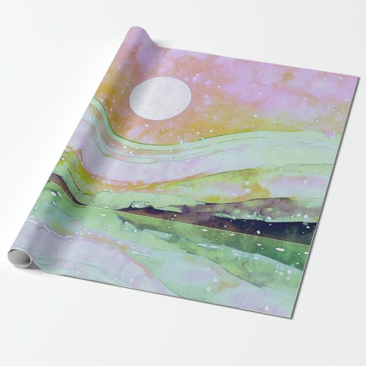 Papier Cadeau *~* AP67 Pastel Peinture d'Art Abstrait Nature (Déroulé)