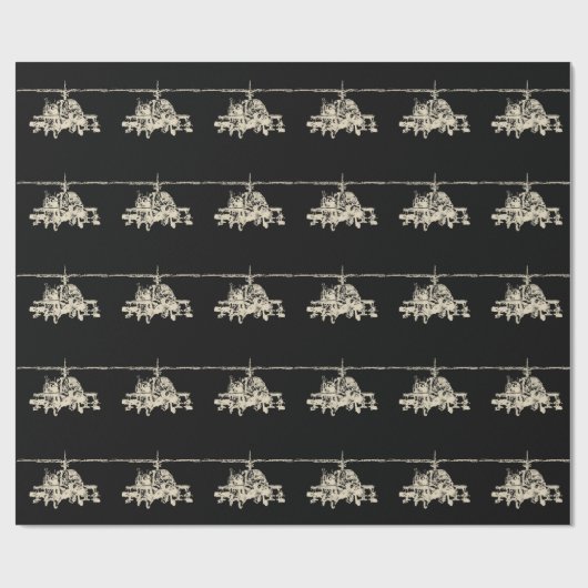 Papier Cadeau Apache AH-64 (Plat)