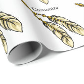 Papier Cadeau Apache Feathers Thunder_Cove (Coin rond)