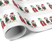 Papier Cadeau APAL - Chiens de Dalmate de Noël (Coin rond)