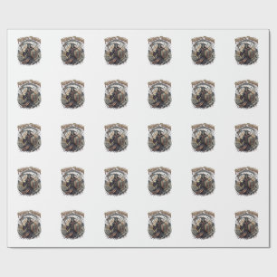 Papier Cadeau Apocalyptique Patriotique Liberté Faucheuse Zombie