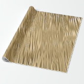 Papier Cadeau Apparence texturée métallisée or (Déroulé)