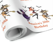 Papier Cadeau Appel À Toutes Les Sorcières Fête D'Halloween 30E  (Coin rond)