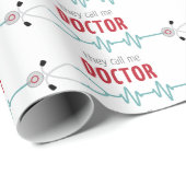 Papier Cadeau Appelle-moi médecin (Coin rond)