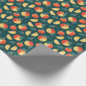 Papier Cadeau Apple Delight : Vert Foncé Sans Couleur. (Coin)
