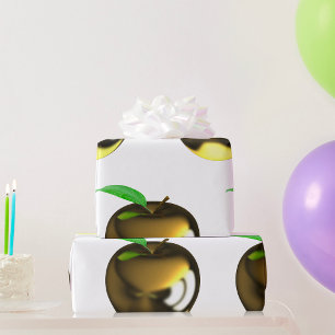 Papier Cadeau Apple Gold