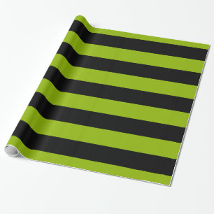 Papier Cadeau Apple Green Black XL Stripes Motif V