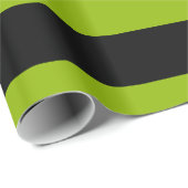 Papier Cadeau Apple Green Black XL Stripes Motif V (Coin rond)