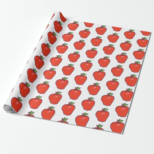 Papier Cadeau Apple mignon modèlent (Déroulé)
