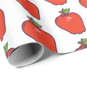 Papier Cadeau Apple mignon modèlent (Coin rond)