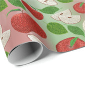 Papier Cadeau “Apple of My Eye” Stipple Art Wrapping Paper (Coin rond)
