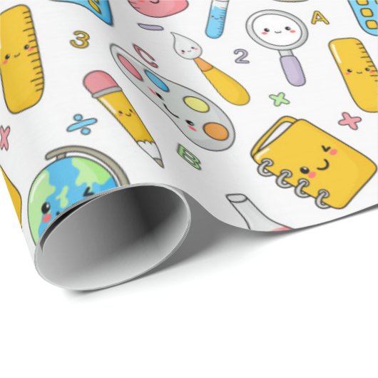 Papier Cadeau Appréciation de l'enseignant Fournitures scolaires (Coin rond)