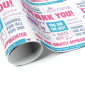 Papier Cadeau Appréciation du Merci (Coin rond)