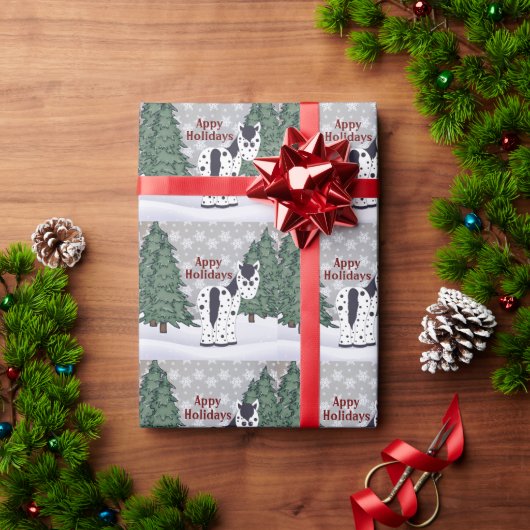 Papier Cadeau Appy Holidays Leopard Appaloosa Horse Christmas (Cadeau de vacances)