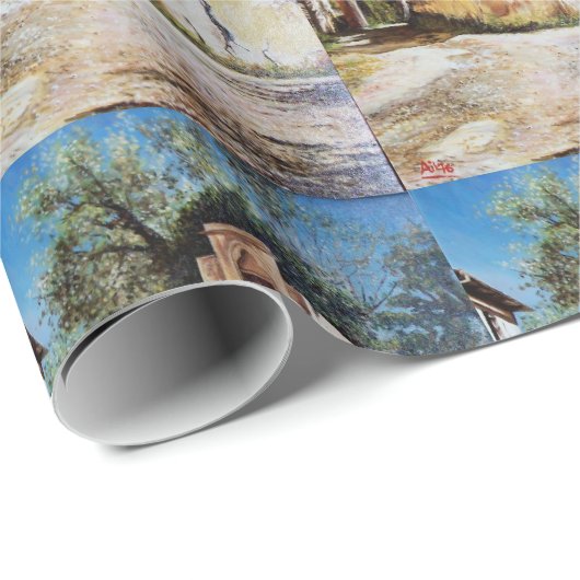 Papier Cadeau APRÈS-MIDI À RIMAGGIO / Vue Toscane (Coin rond)