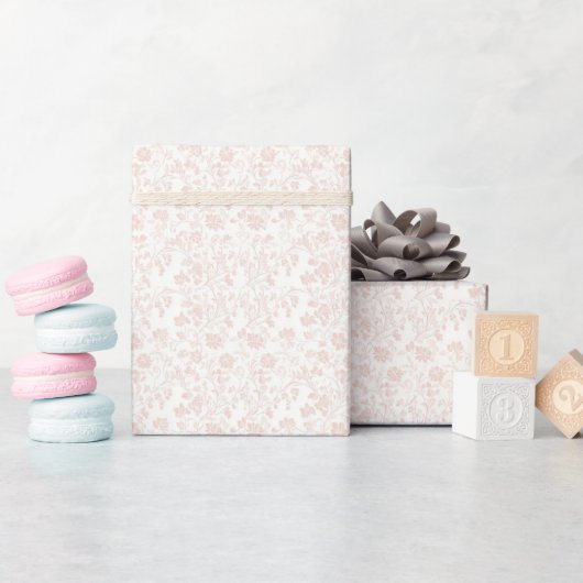 Papier Cadeau apricot doux couleur tendance (Baby Shower)