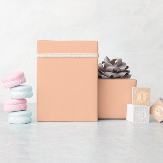 Papier Cadeau Apricot Ice couleur uni clair clair (Baby Shower)