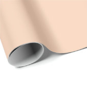 Papier Cadeau Apricot léger Peach Solid Plain (Coin rond)