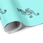 Papier Cadeau Aqua (Coin rond)