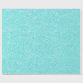 Papier Cadeau Aqua avec Pois à neige (Plat)