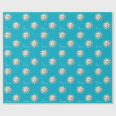 Papier Cadeau Aqua Blue Dream Soleil sicilien (Plat)