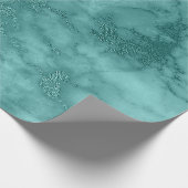 Papier Cadeau Aqua Blue Ocean Marbre Molten Pastel VIP (Coin)