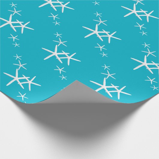 Papier Cadeau Aqua Blue Starfish Cadeau Papier Rouleau (Coin)