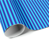 Papier Cadeau Aqua Blue Stripes 2 (Coin rond)
