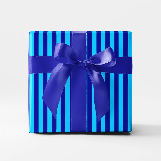 Papier Cadeau Aqua Blue Stripes 2