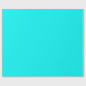 Papier Cadeau Aqua clair au néon solide (Plat)