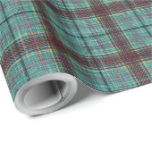 Papier Cadeau Aqua et Red Holiday (Coin rond)